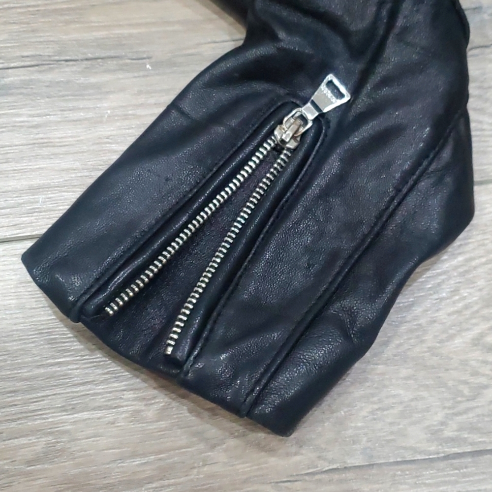 EXPRESS Genuine Leather Moto Jacket - Picture 6 of 16